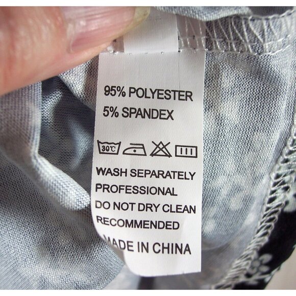 Black & White 6X Tunic Top Empire Waist 3/4 sleeve V-Neck Measures To Be 3X/4X - Picture 13 of 13